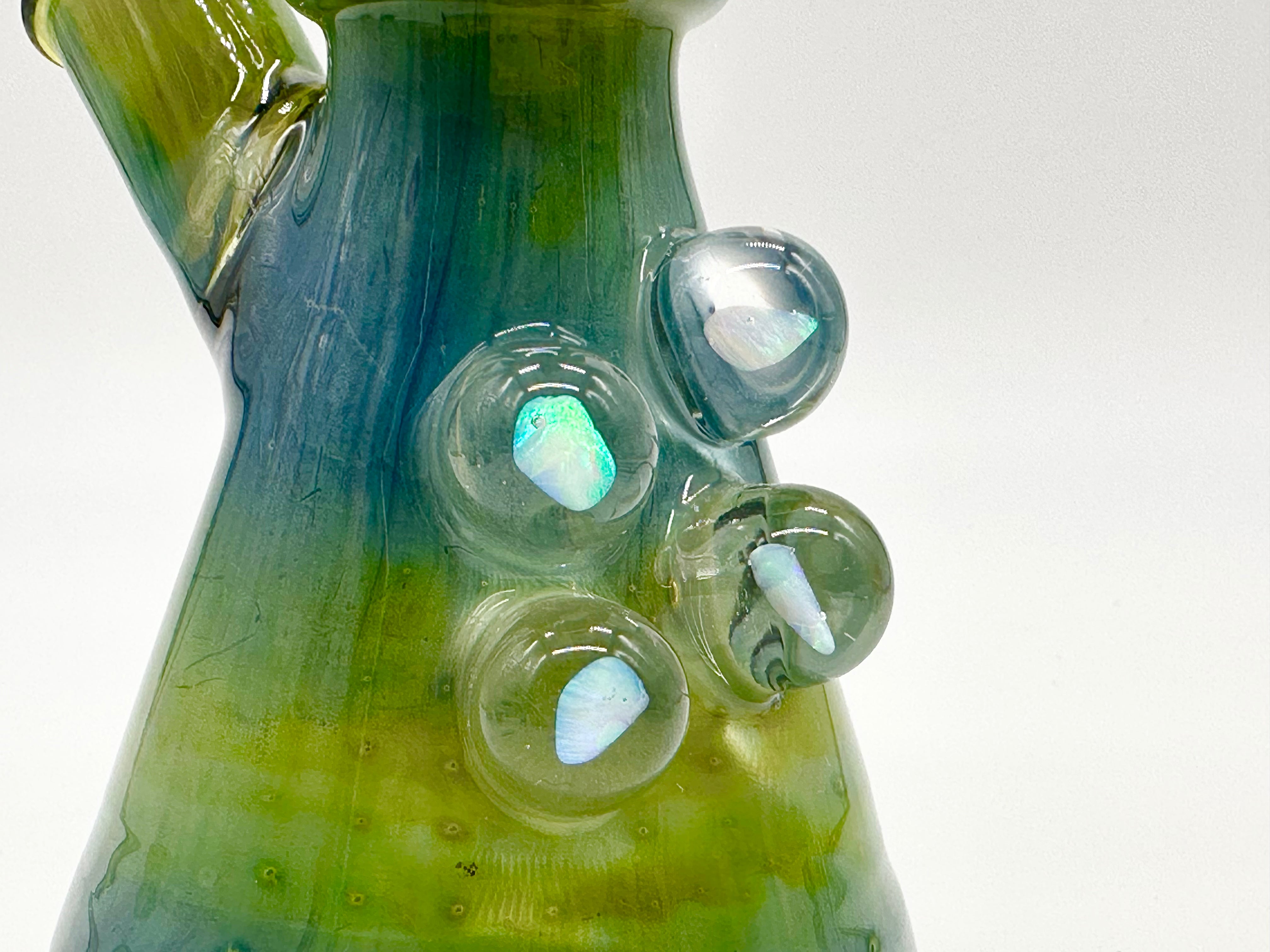 Cello Glass Space Tech Mini Rig with a Shit Load of Opals