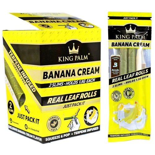 King Palm Banana Cream Slims 2pk